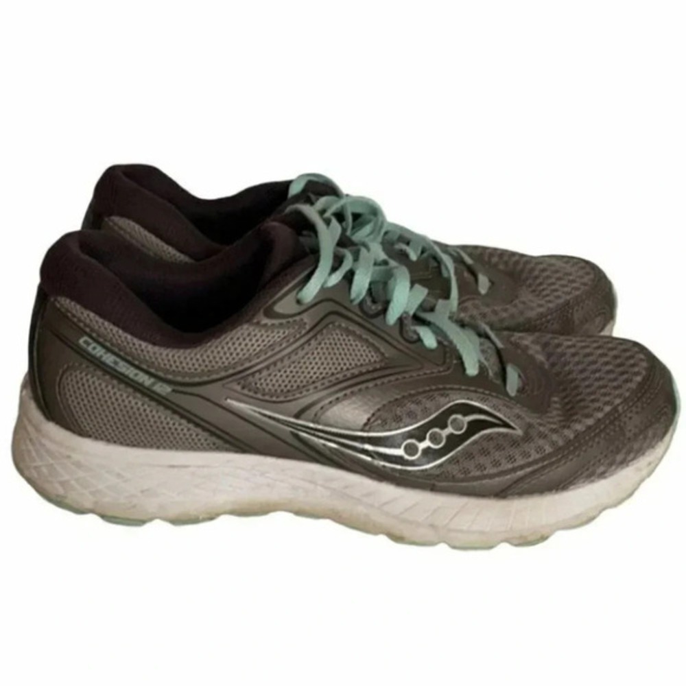 Saucony Cohesion 12 Running Shoes 8.5‎ Slate Mint Versafoam Sneakers S10471-1